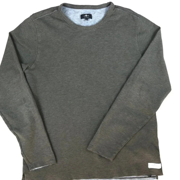 7 For All Mankind Other - 7 for All Mankind || Mens Olive Drab Crewneck Sweater Minimalist Capsule Large